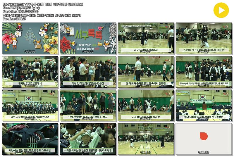 [2017 서구톡톡 58회] 제9회 서구청장배 검도대회 사진